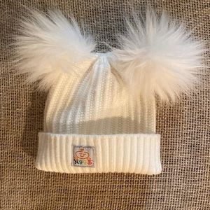 White Winter Hat 0-3 mos